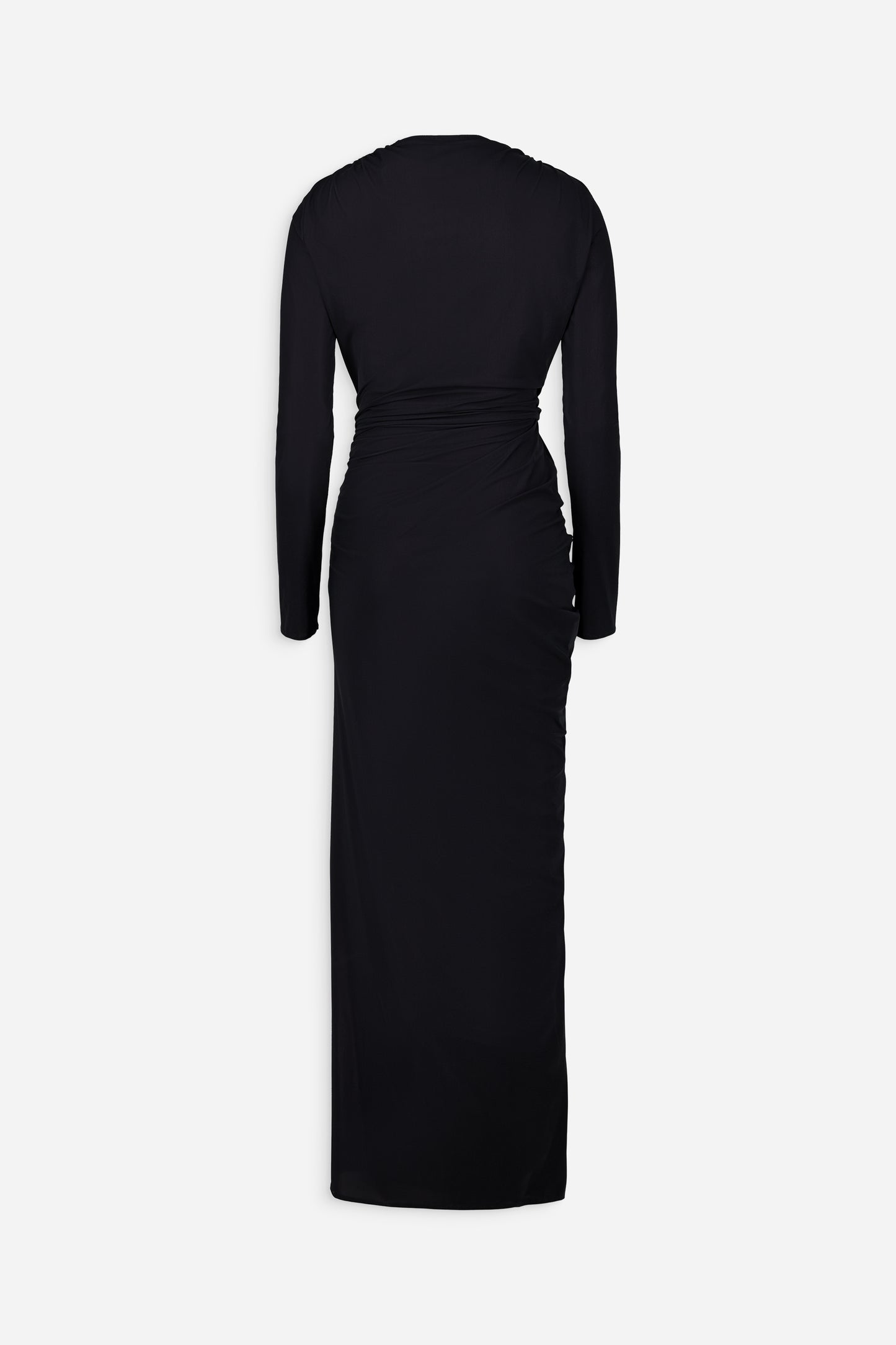 V neck draped dress