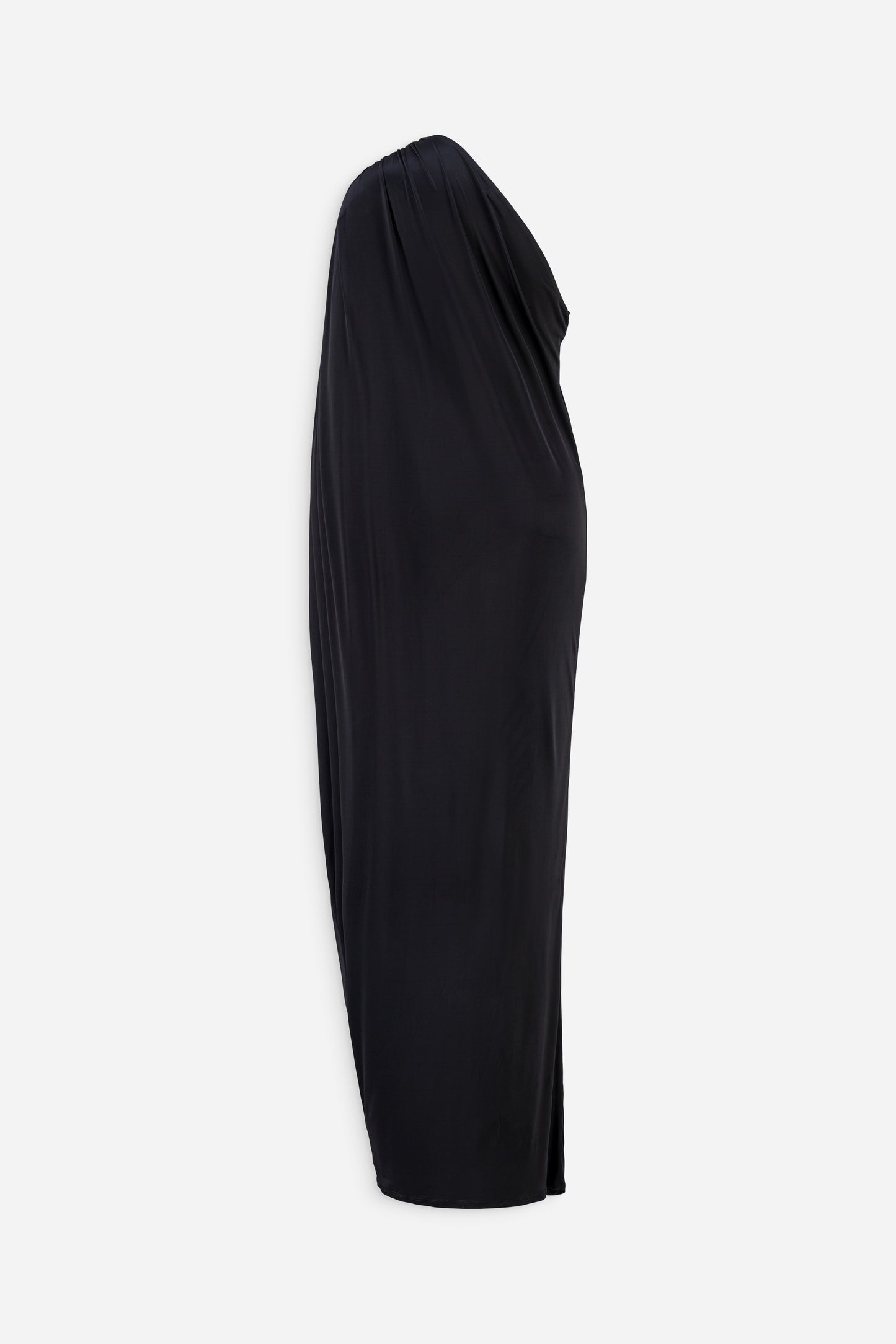 Asymetric draped gown