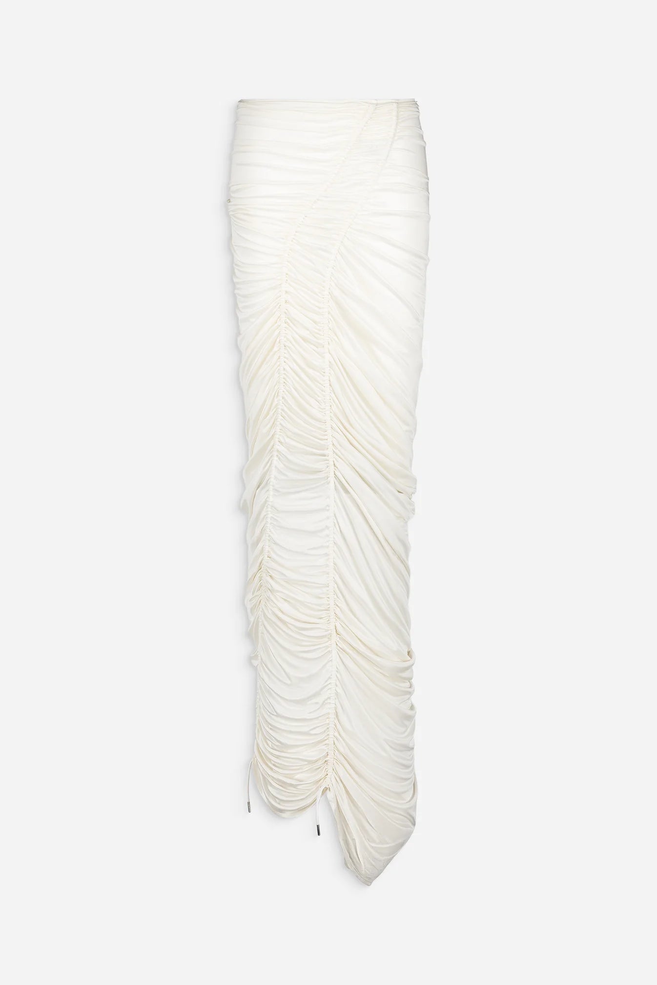 Asymmetric ruched skirt