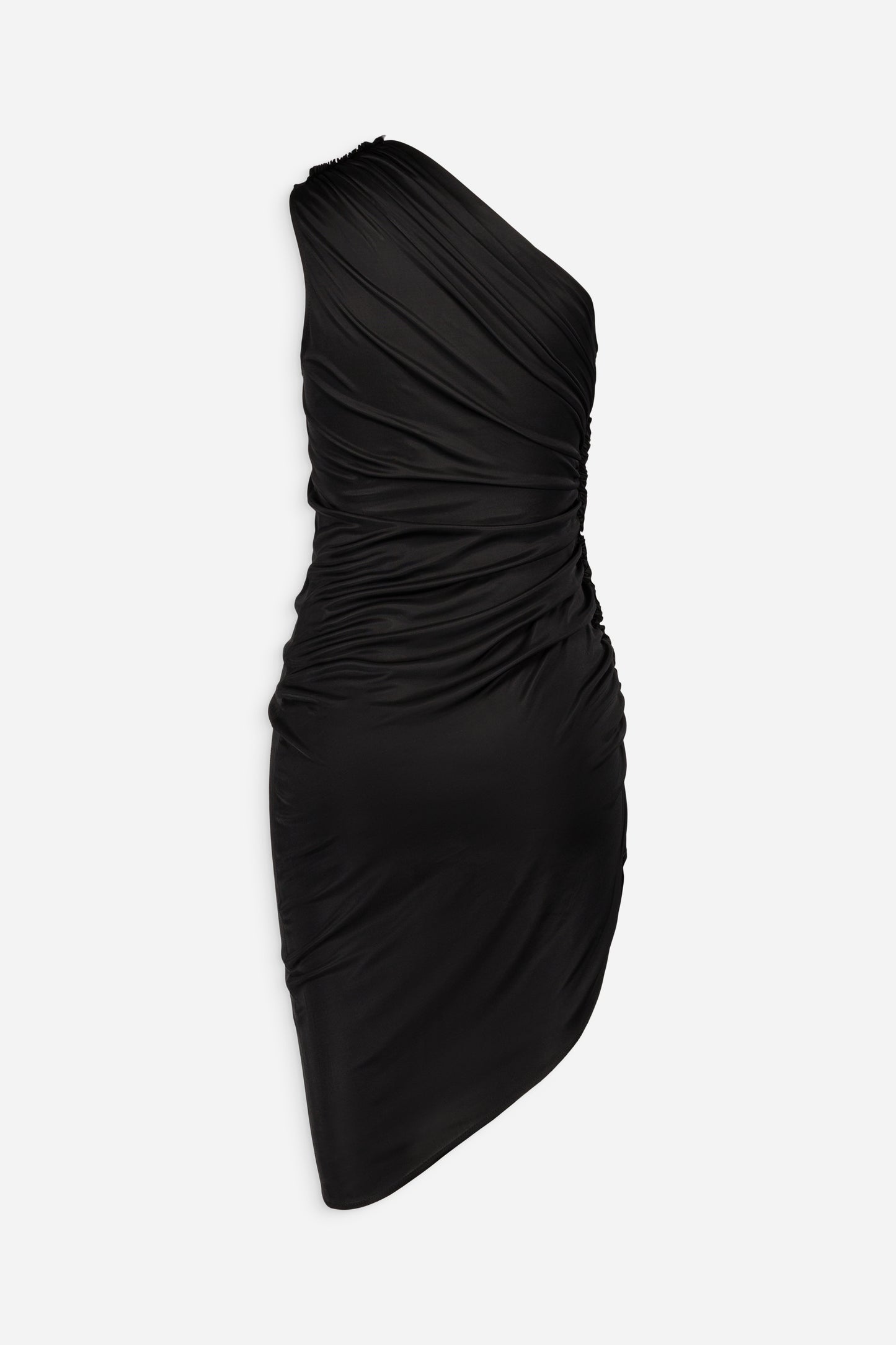Asymmetric ruched dress