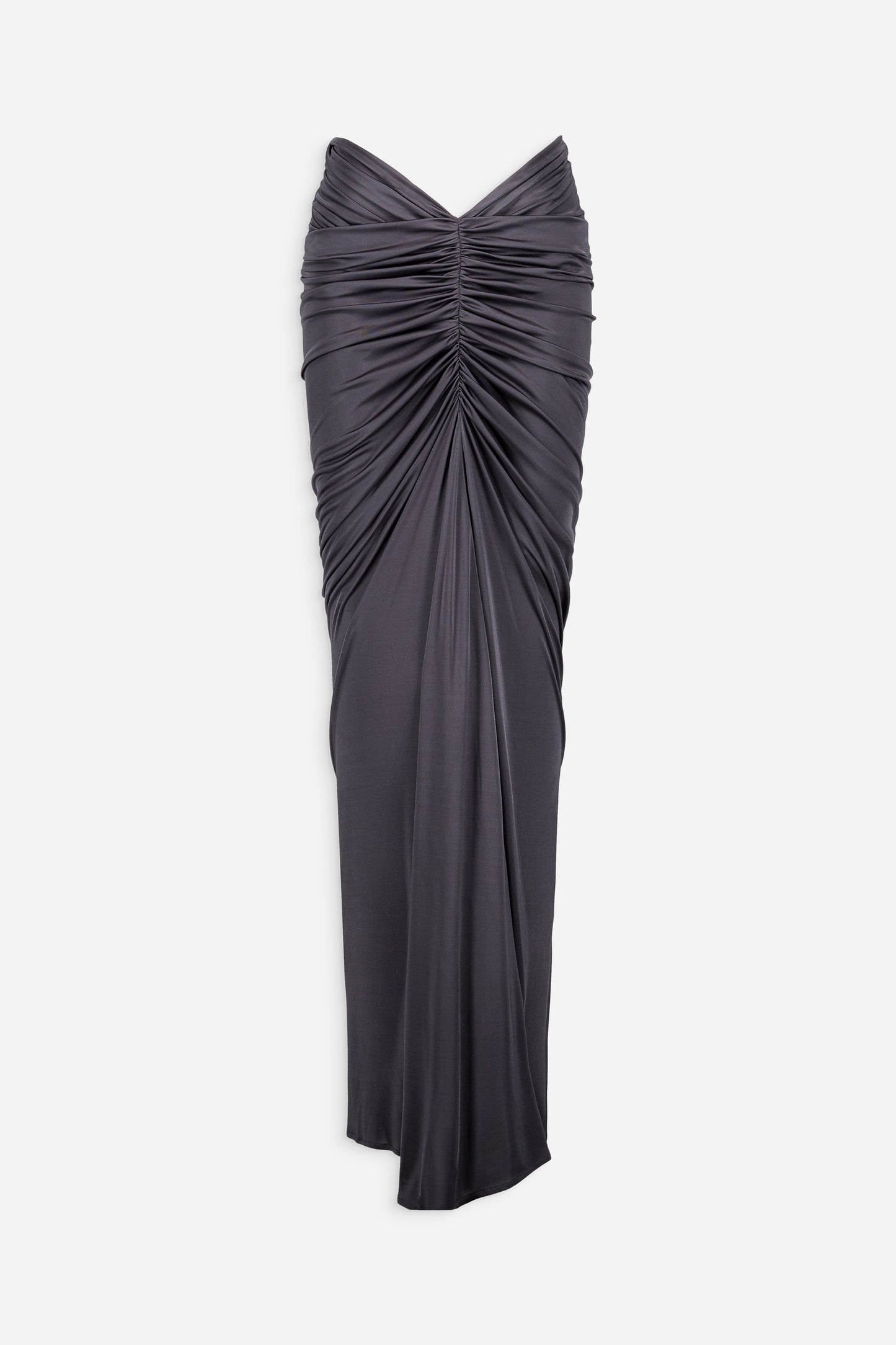Ruched pocket long skirt