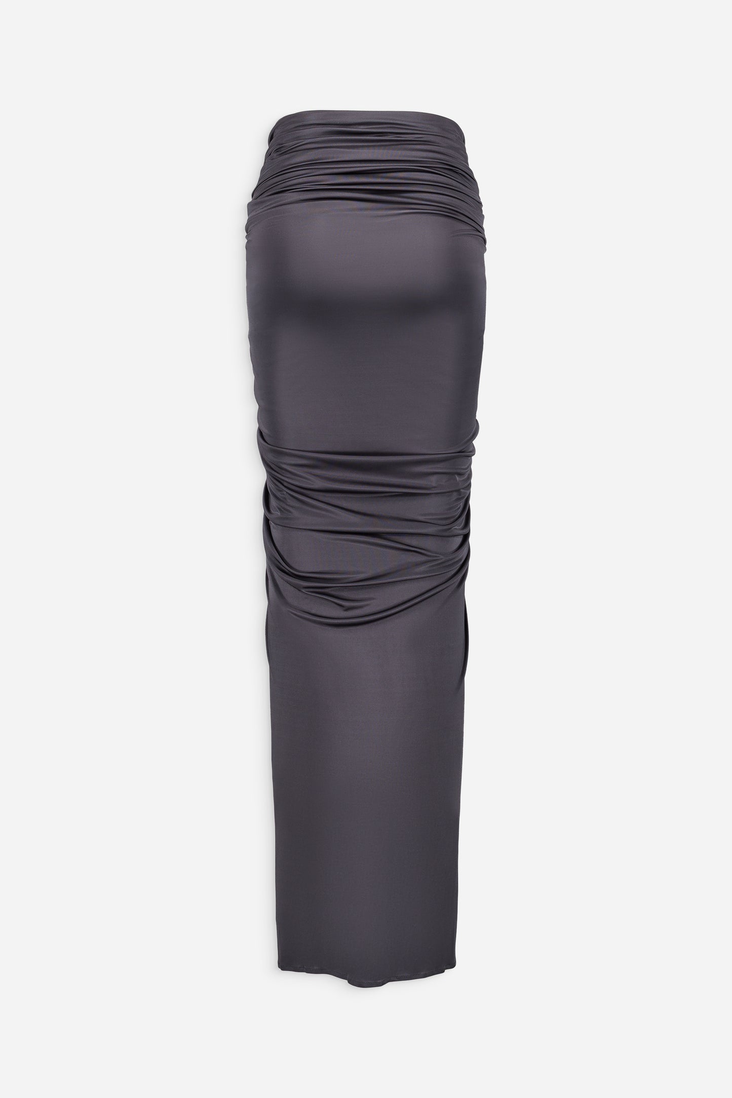 Ruched pocket long skirt