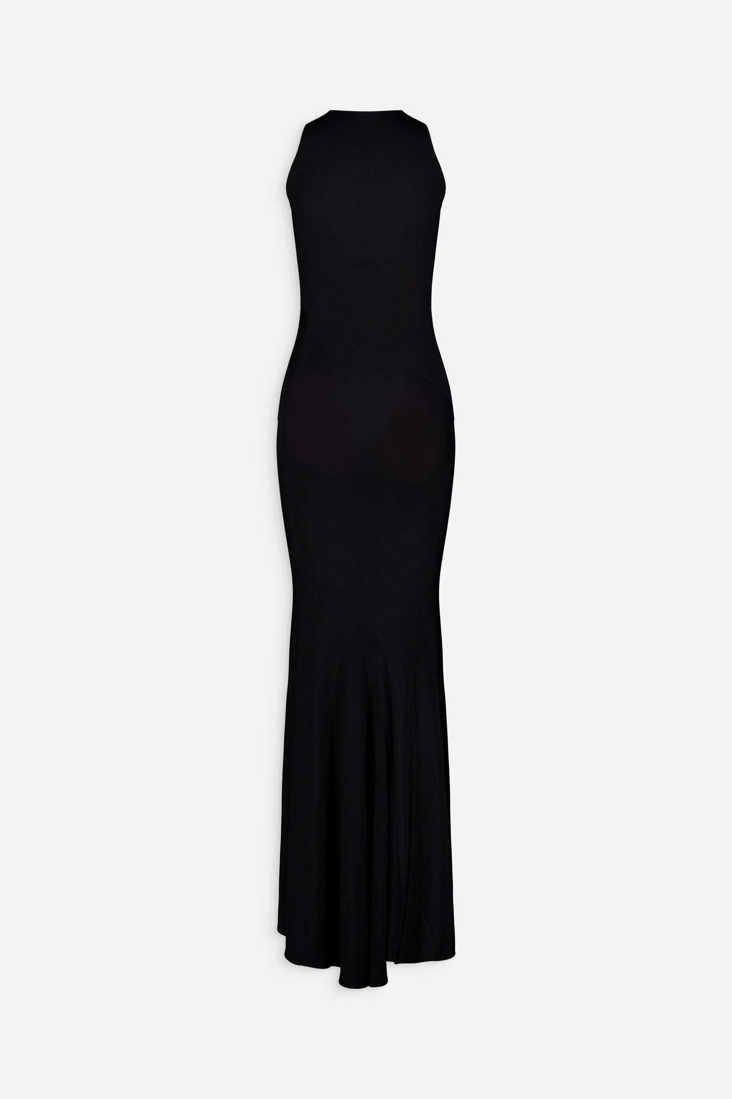 Asymmetric ruched long dress