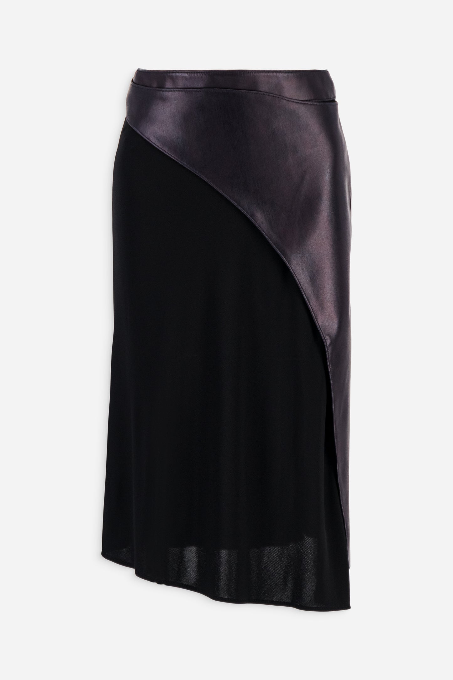 Bi-material buckle detail skirt - Exclusive