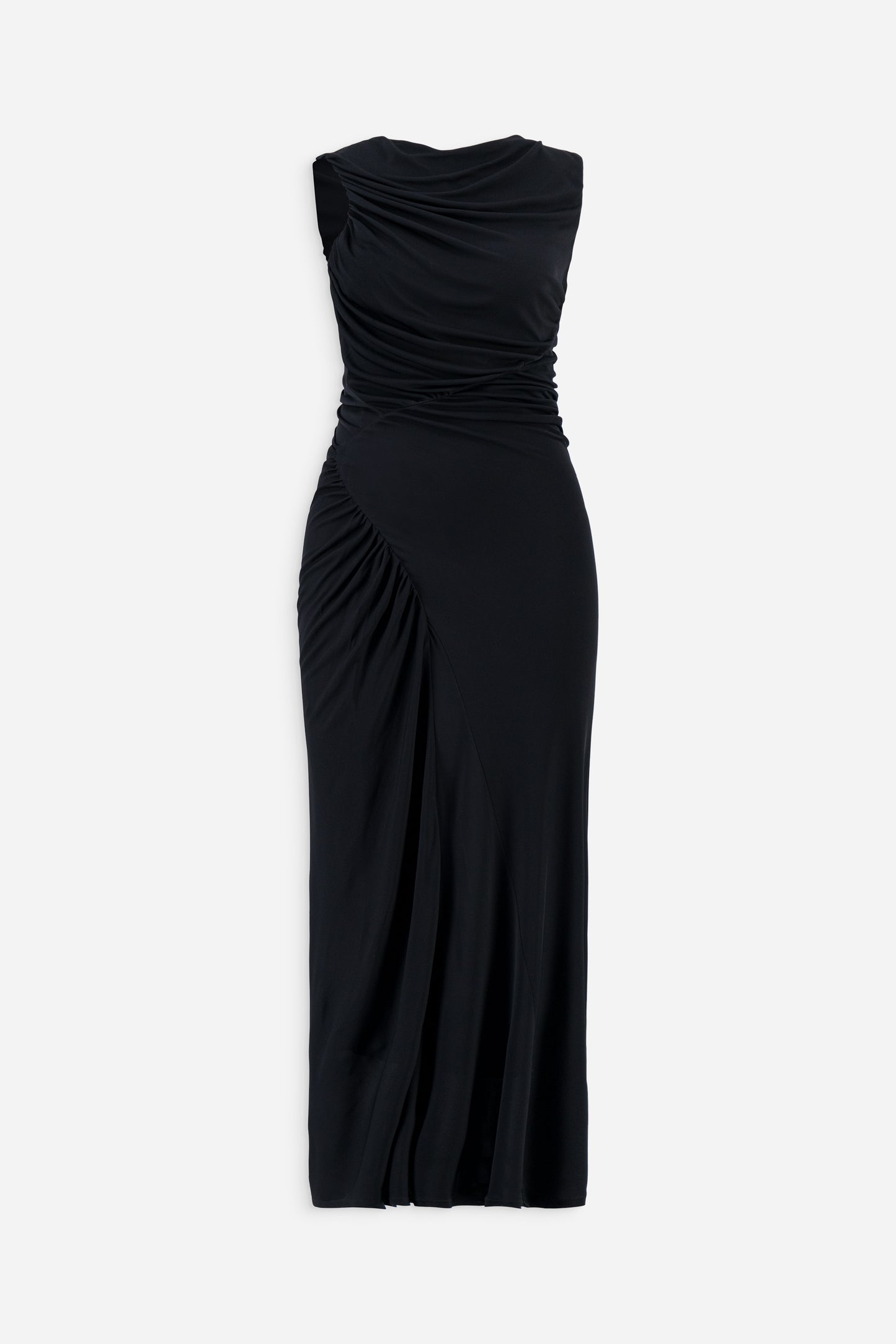 Ruched sleeveless ruched dress