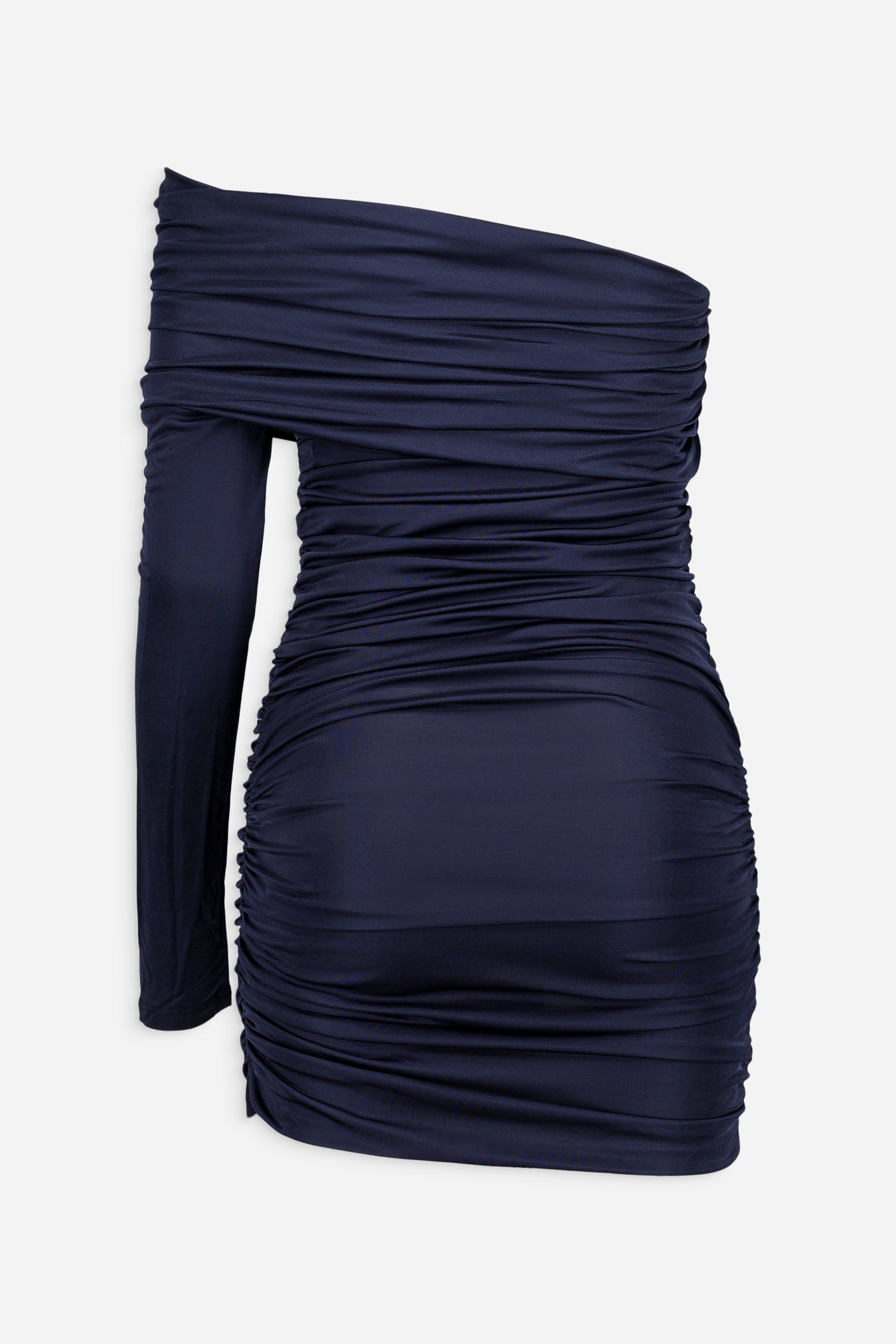 Draped sleeves mini dress