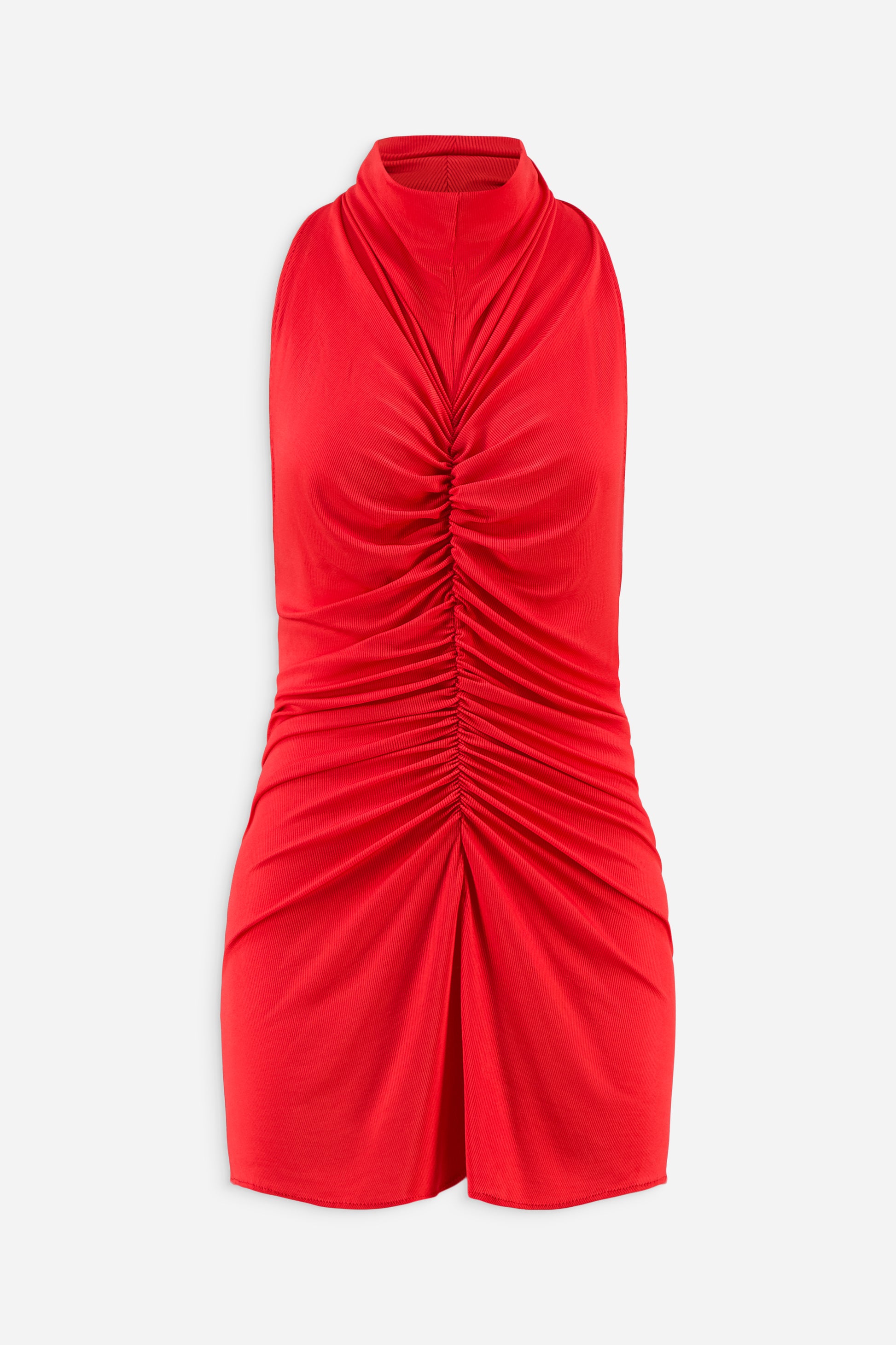 Open back ruched mini dress ATLEIN Open back ruched mini dress ATLEIN