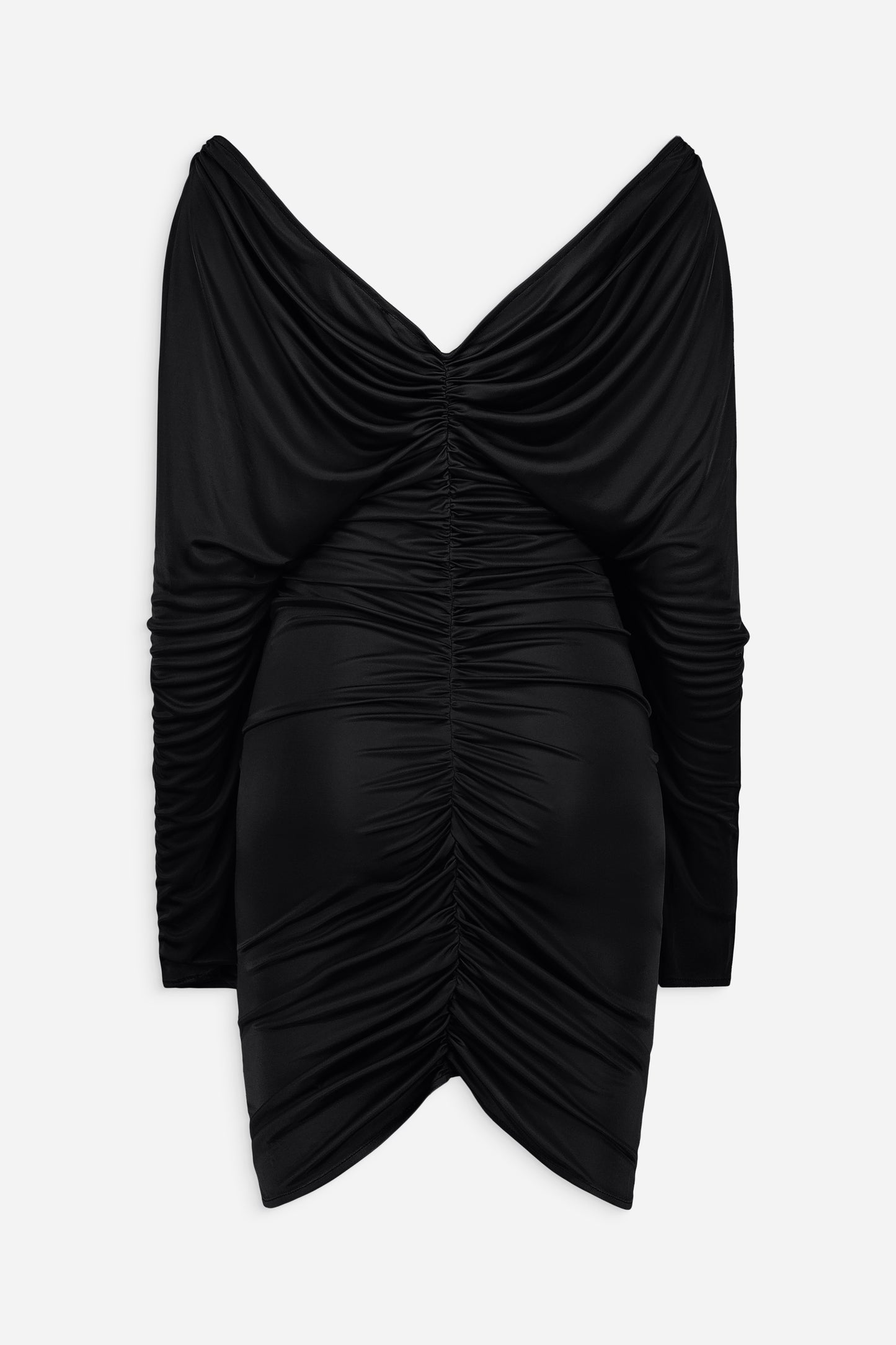 V neck ruched short dress