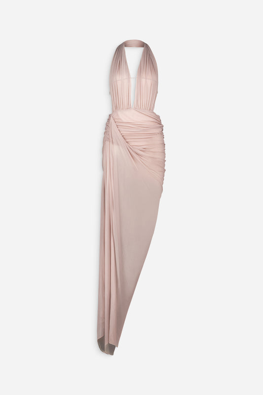 Open draped gown