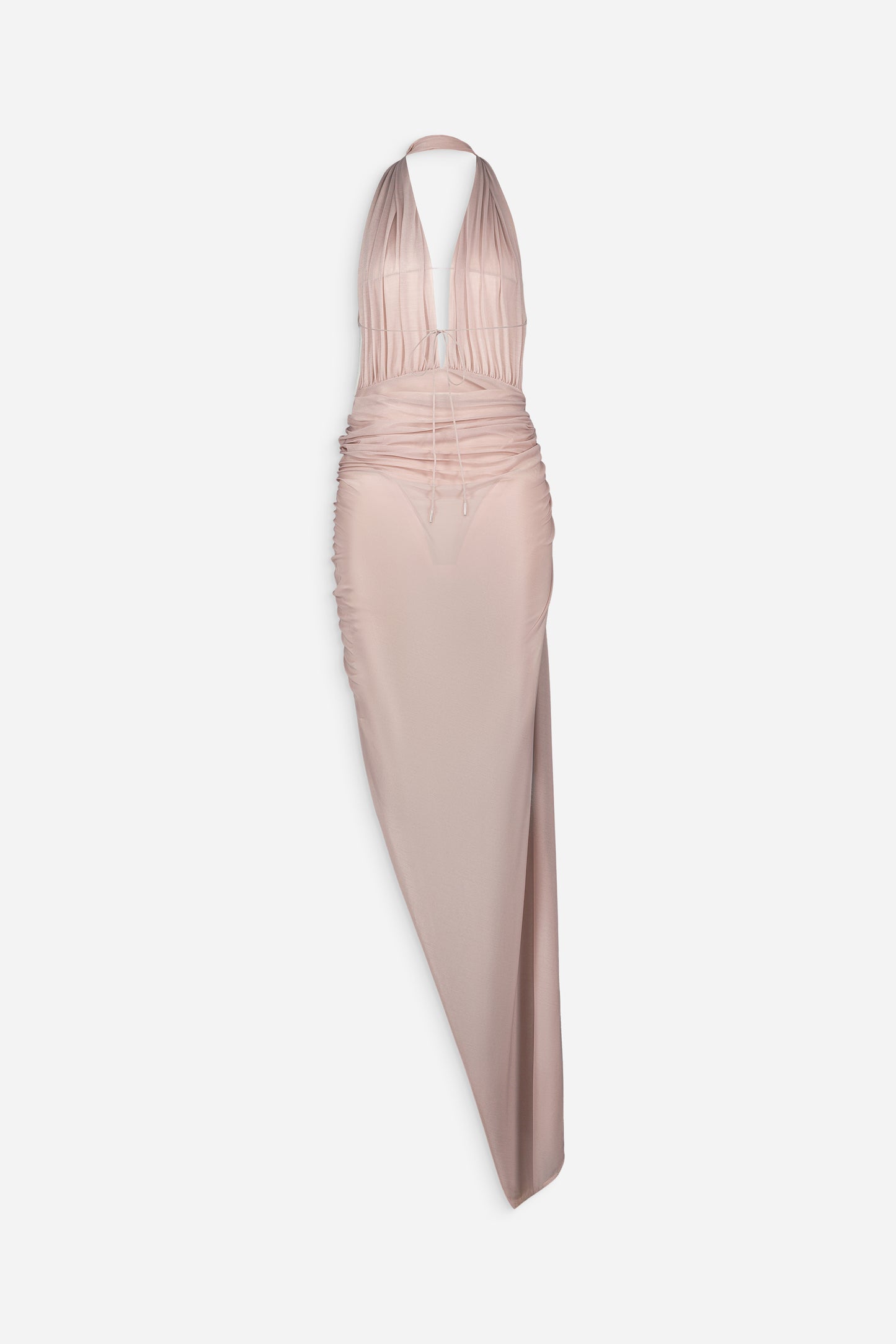 Open draped gown