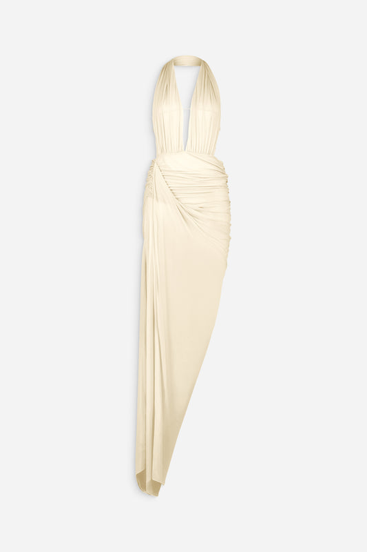 Open draped gown