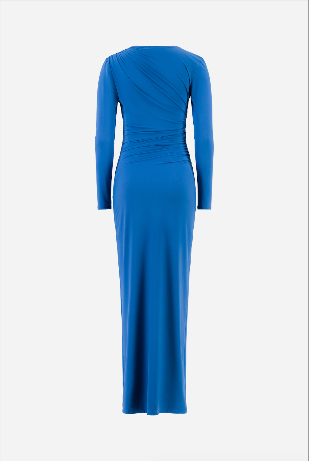 Round neck ruched dress