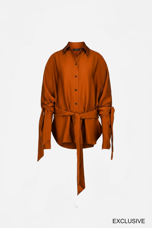 Oversize knot detail shirt