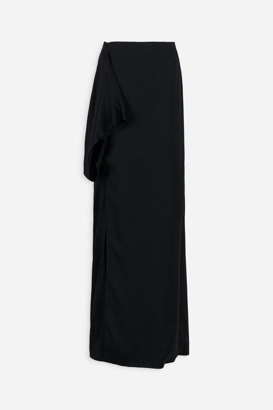 Long skirt with side panel - Exclusive