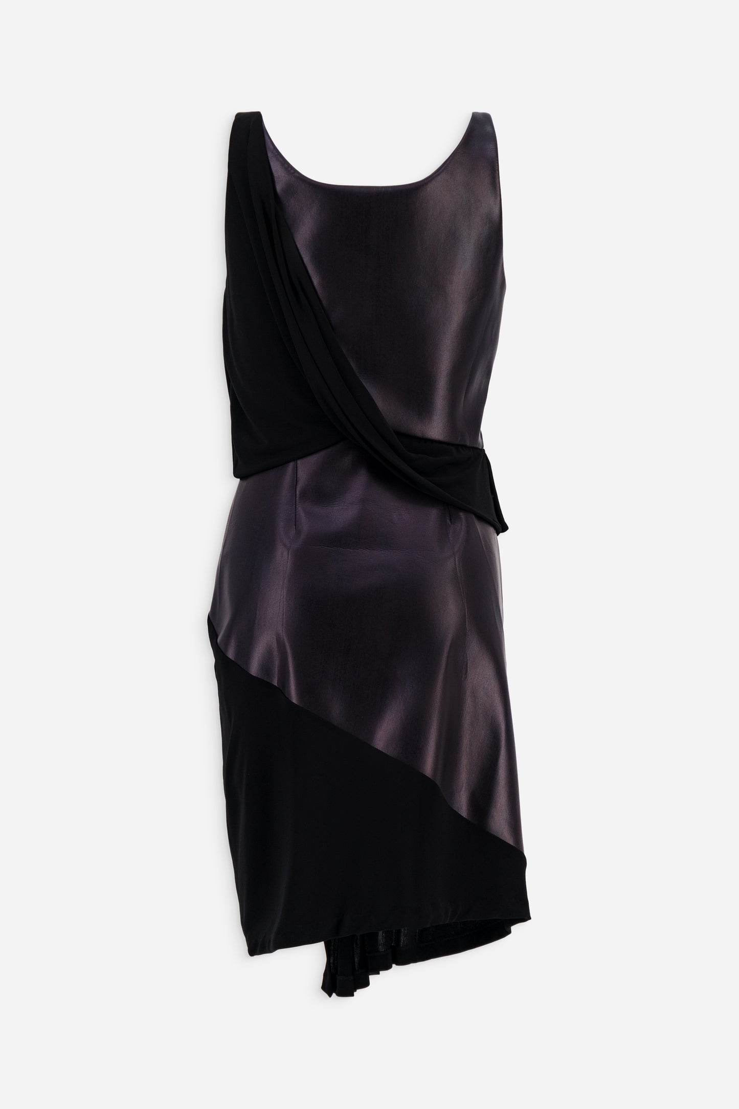 Bi-material draped dress - Exclusive