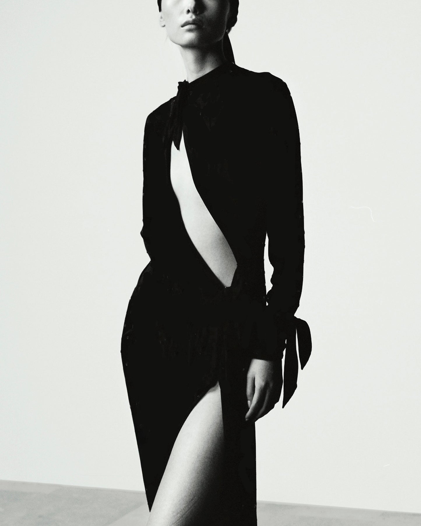 Knot detail wrap dress